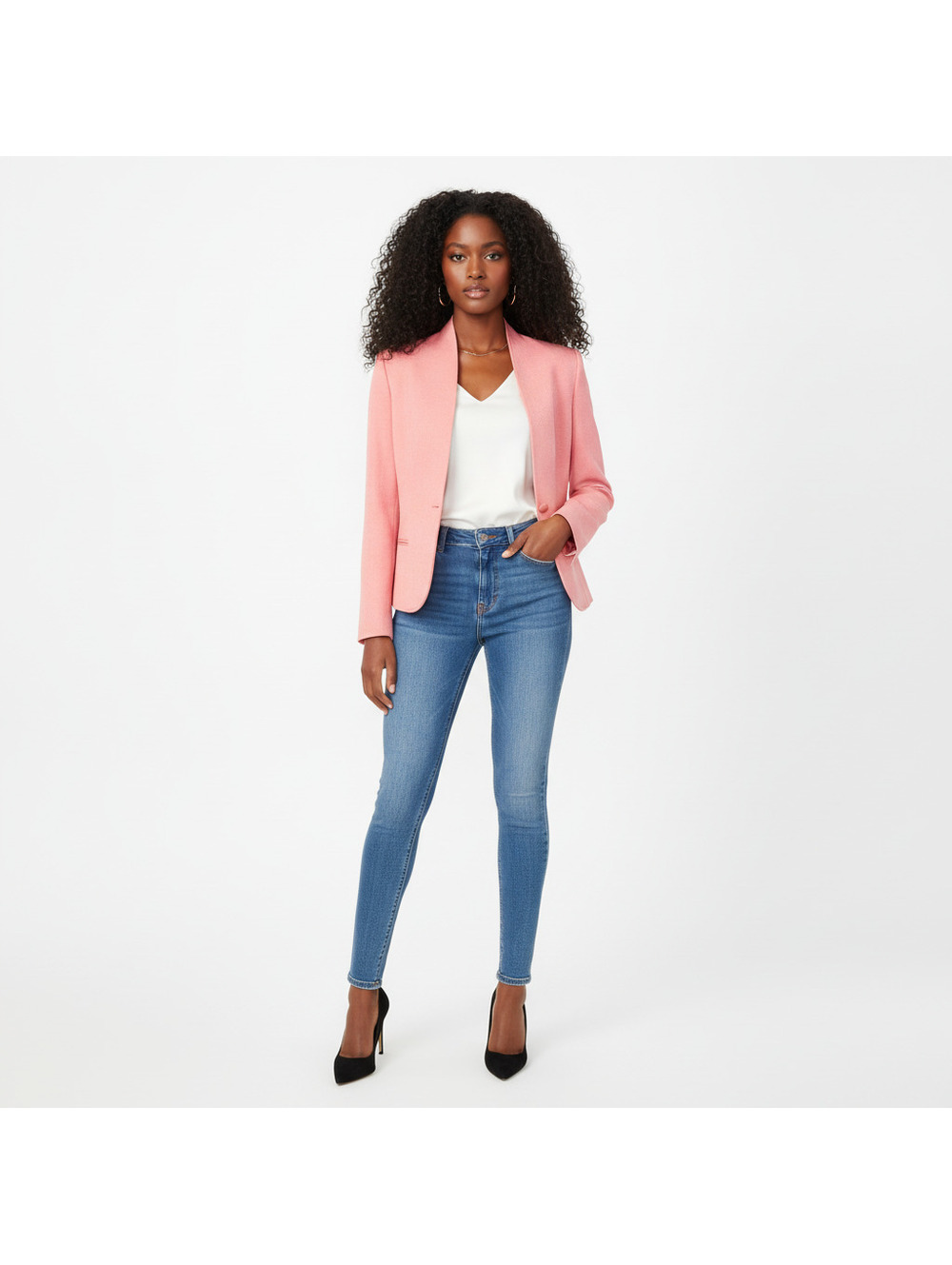 Giorgio Sant' Angelo Pink Blazer Jacket Size 12